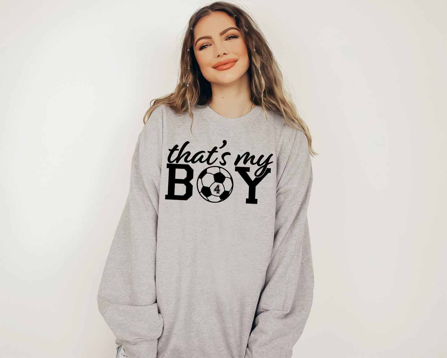 That's My Boy Soccer Sweatshirt, Custom Soccer Hoodie, Soccer Mom Sweatshirt-newamarketing