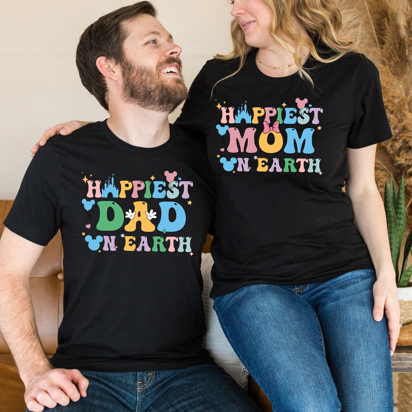 Happiest Mom on Earth Shirt, Happiest Dad Shirt, Disney Family Tees-newamarketing