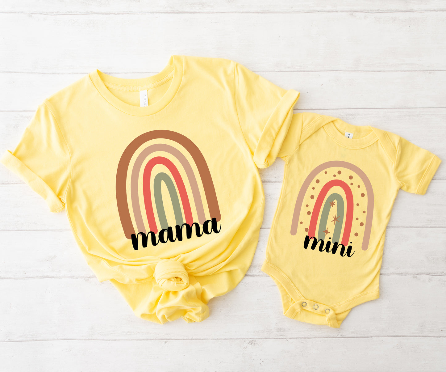 Mama And Mini Matching Shirts, Mama Rainbow Shirt, Cute Rainbow Shirt-newamarketing