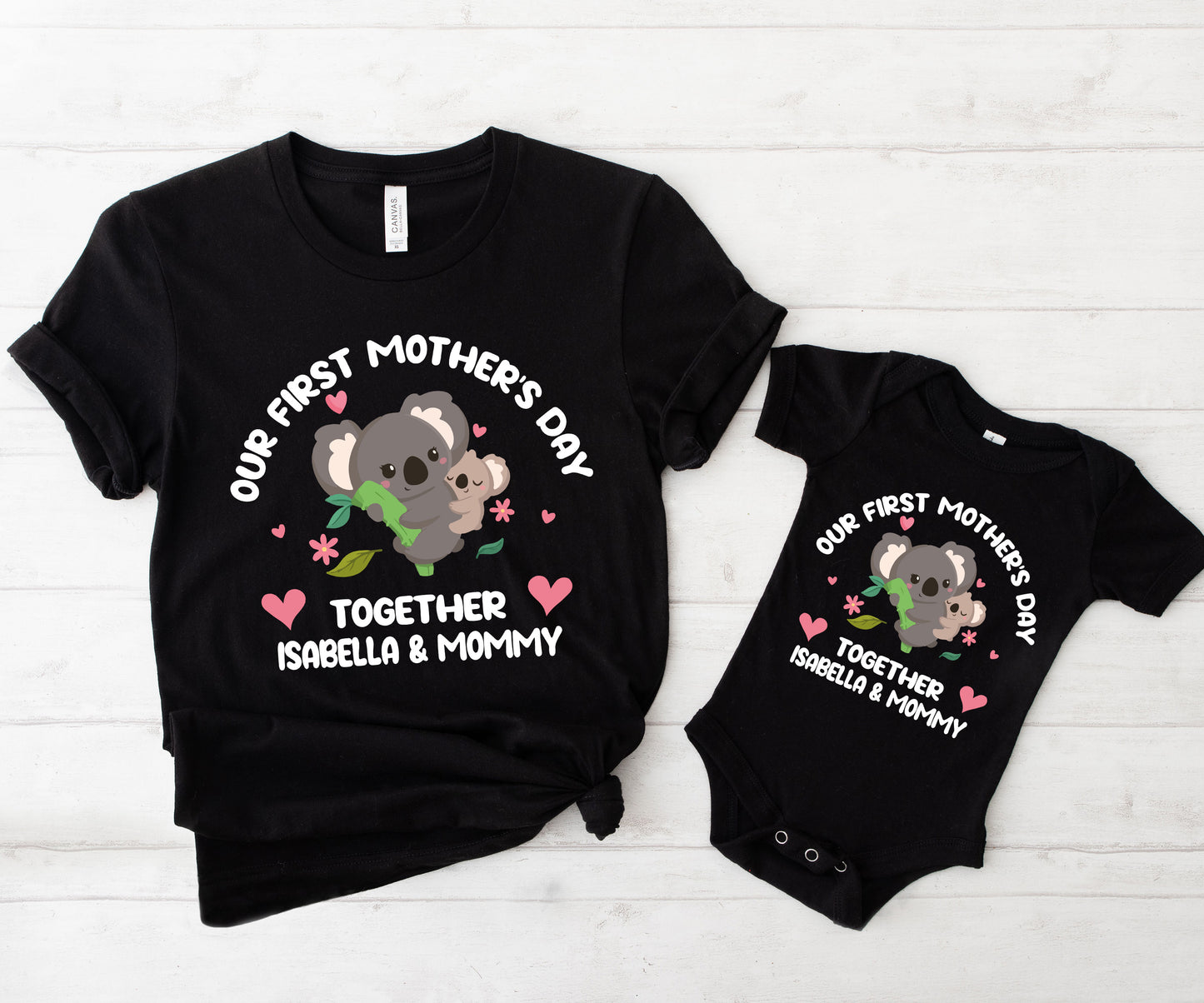 Our First Mothers Day Together Shirts, Personalized Mother's Day Shirts, Mothers Day Matching Outfits-newamarketing