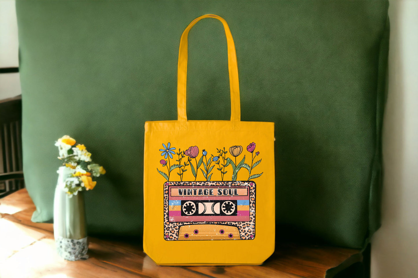 Cassette Tote Bag, Music Lover Gift, Vintage Soul, Boho Tote Bag-newamarketing