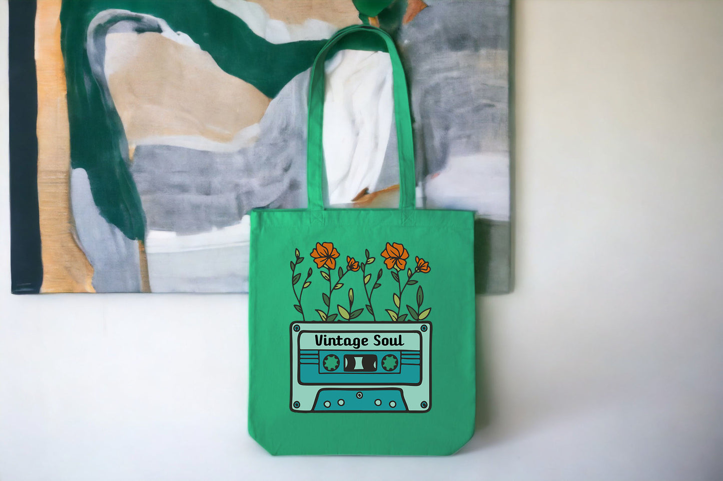Vintage Tote Bag, Cassette Tote Bag, Music Tote Bag-newamarketing