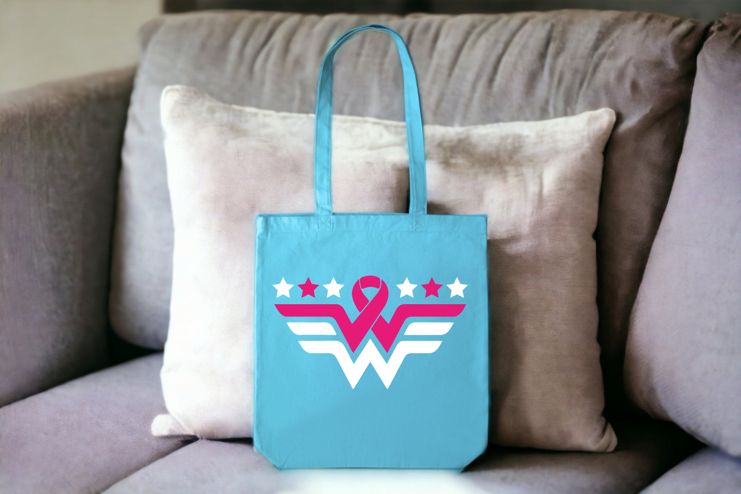 Brest Cancer Pi̇nk Ribbon Tote Bag, Pink Ribbon Bag, Tote Canvas Bags For Women-newamarketing
