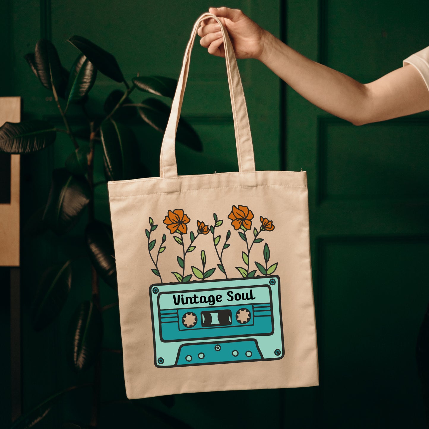 Vintage Tote Bag, Cassette Tote Bag, Music Tote Bag-newamarketing