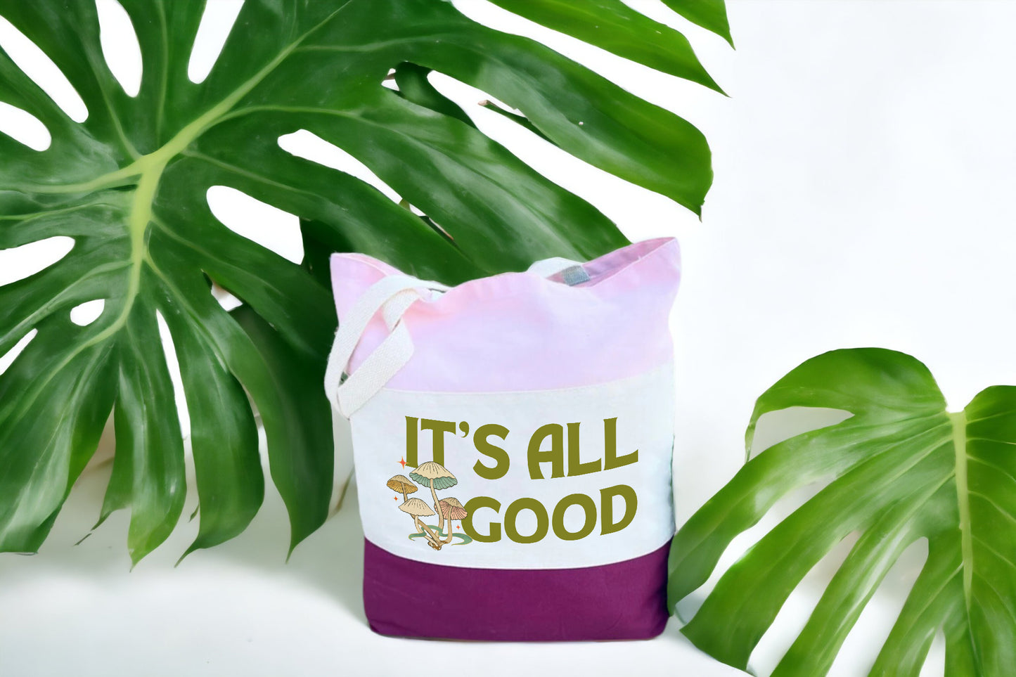 It's All Good Tote Bag, Inspirational Bag, Tri Color Tote Bag-newamarketing