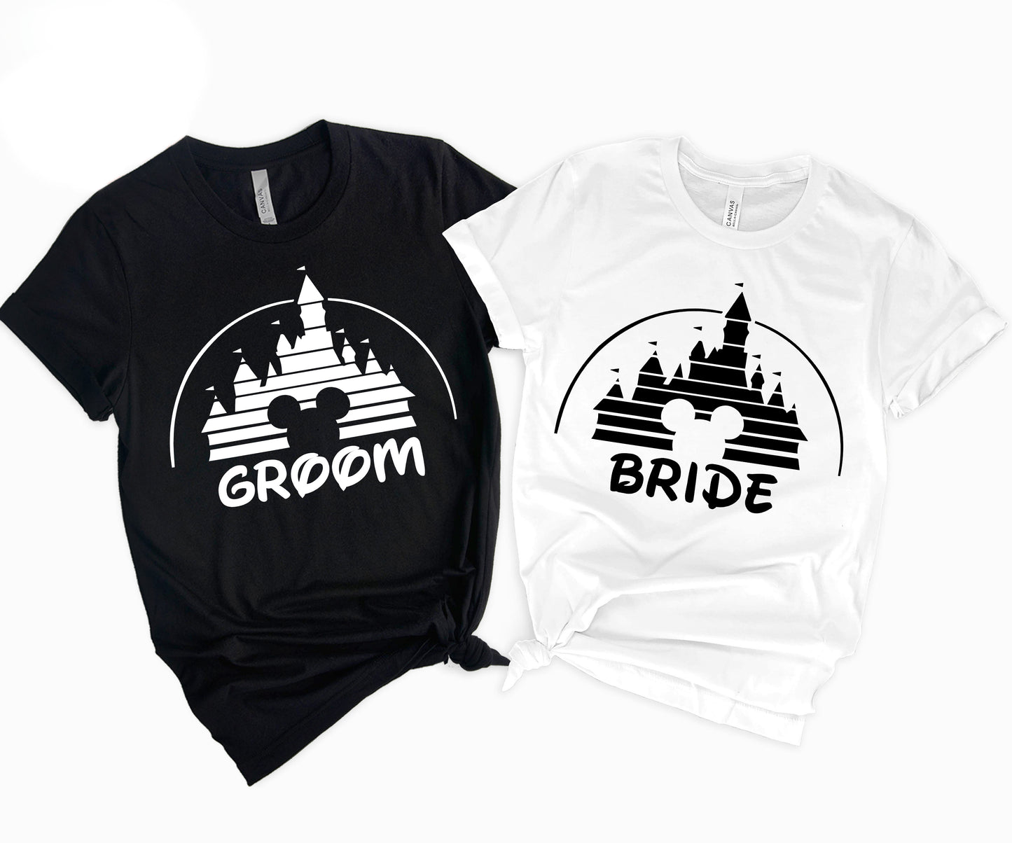Bride and Groom Matching Shirts, Disney Matching Shirts, Disney Couple T-shirts-newamarketing