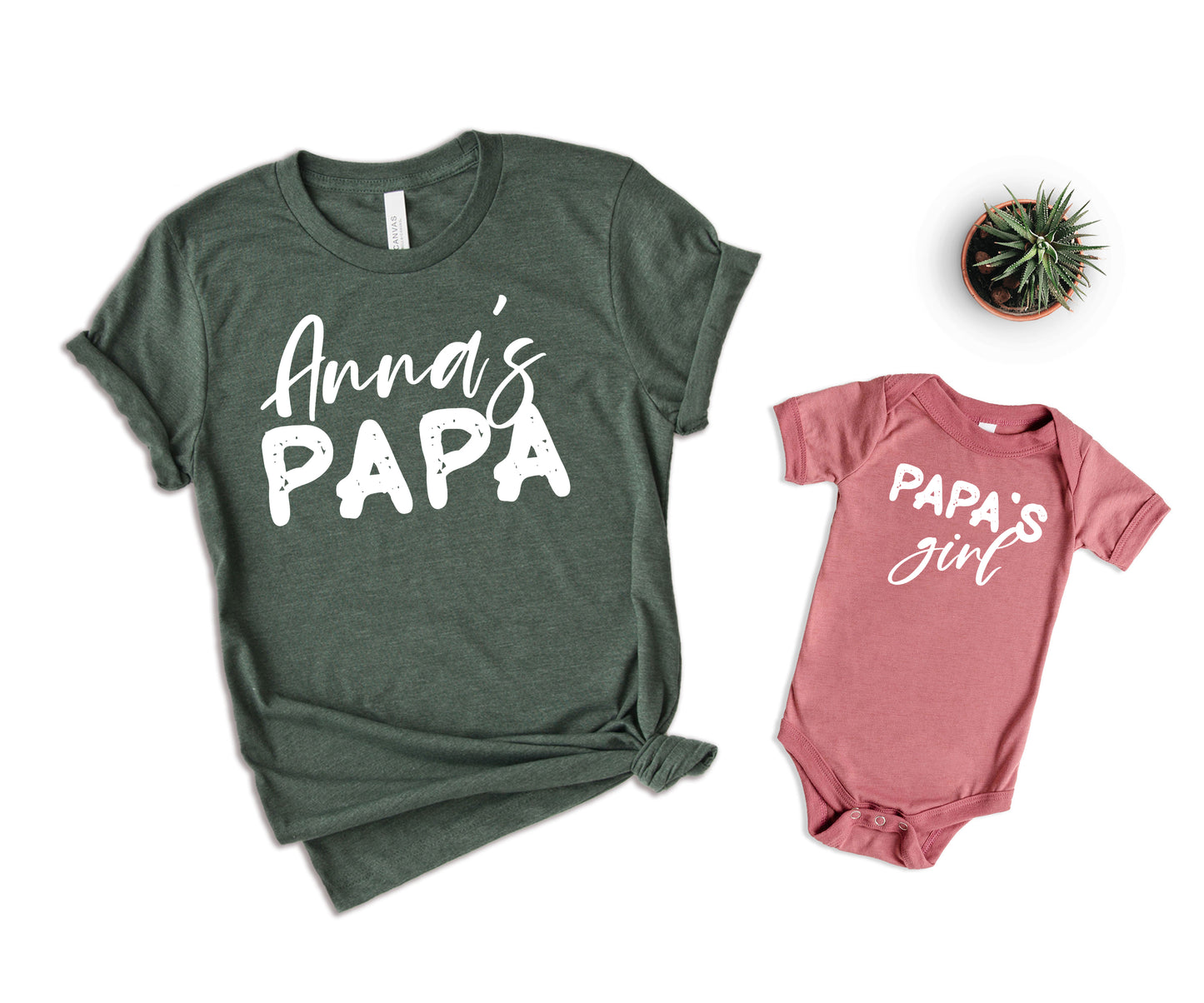 Papa and Papa's Girl Shirts, Custom Matching Papa Shirt, Papa's Girl Shirt-newamarketing