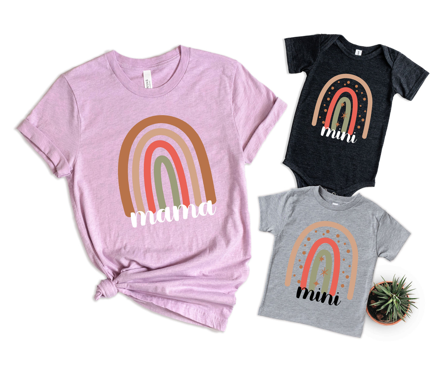 Mama And Mini Matching Shirts, Mama Rainbow Shirt, Cute Rainbow Shirt-newamarketing