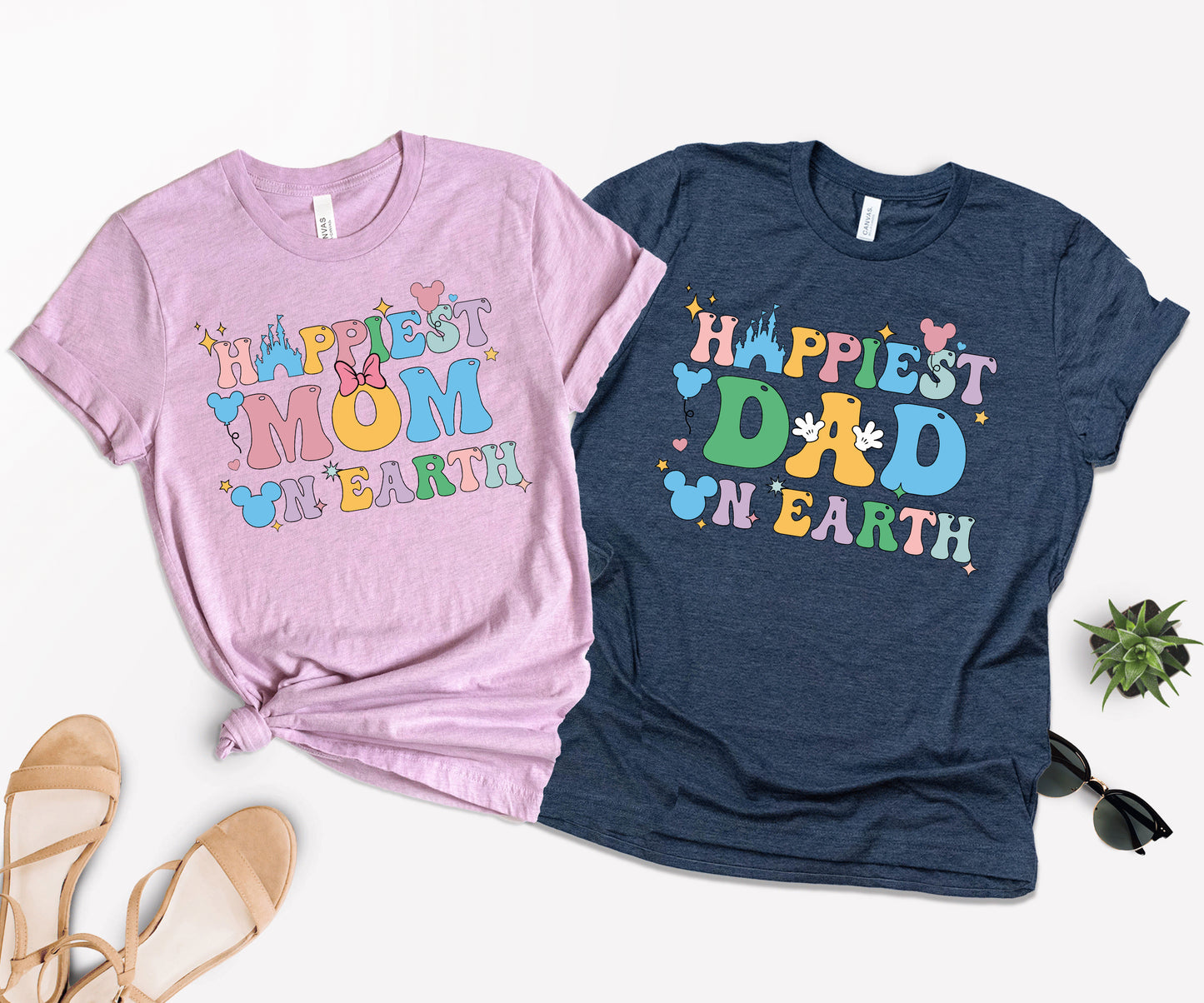Happiest Mom on Earth Shirt, Happiest Dad Shirt, Disney Family Tees-newamarketing