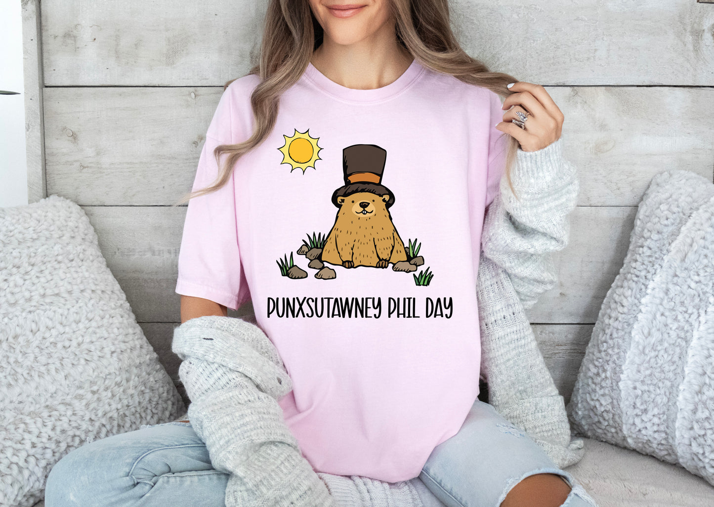 Comfort Color T-Shirts, Punxsutawney Phil Shirt, Groundhog Day Shirts-newamarketing