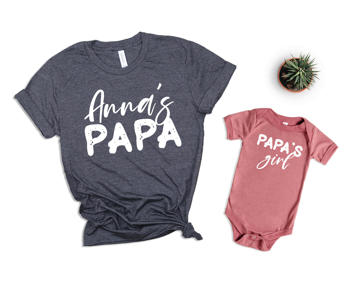 Papa and Papa's Girl Shirts, Custom Matching Papa Shirt, Papa's Girl Shirt-newamarketing