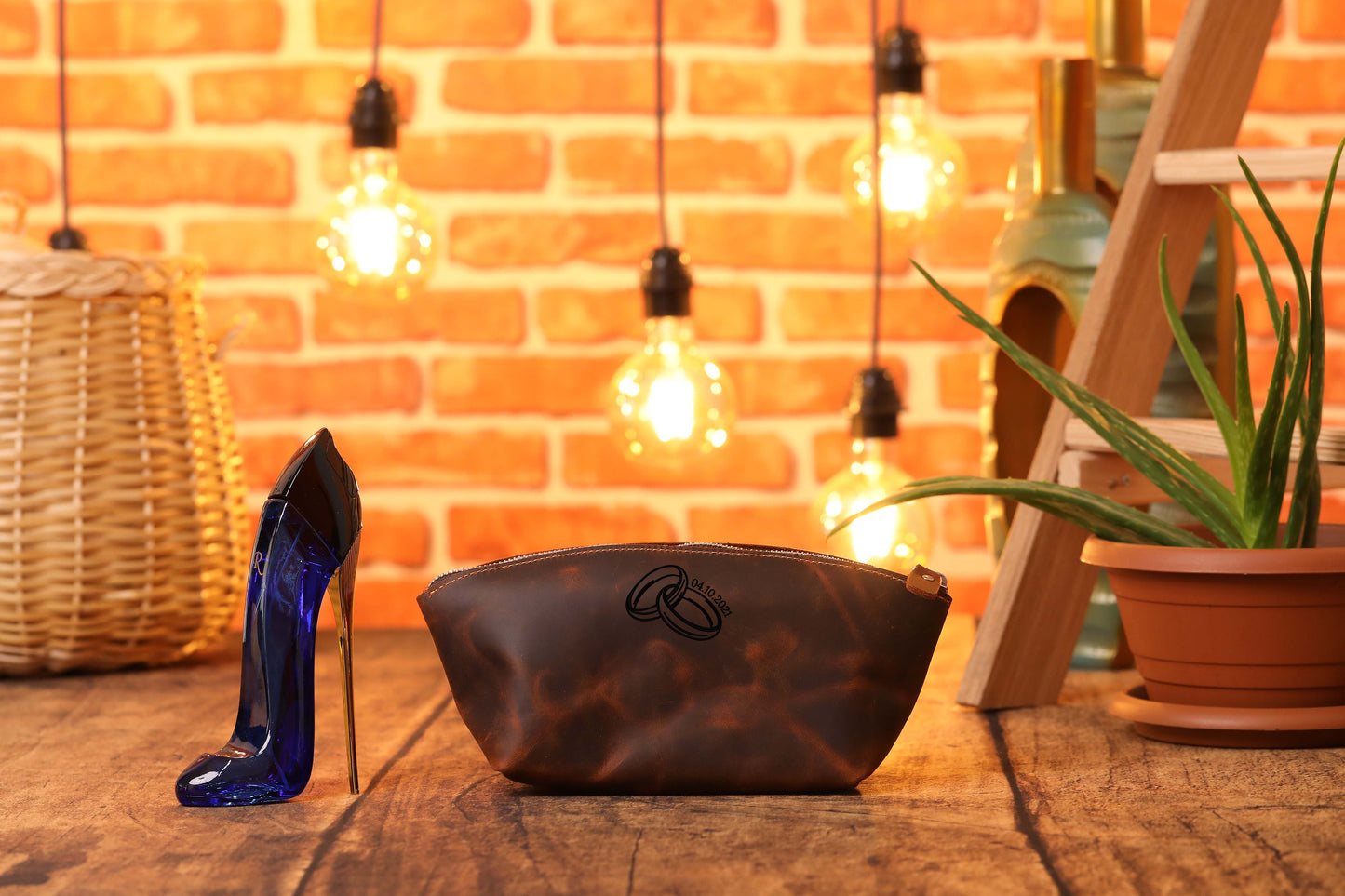 Leather Cosmetic Bags, Leather Toiletry Bag Women's, Leather Makeup Bag-newamarketing