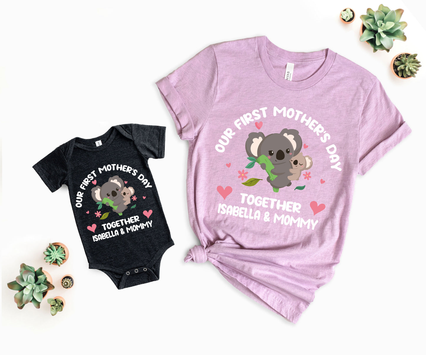 Our First Mothers Day Together Shirts, Personalized Mother's Day Shirts, Mothers Day Matching Outfits-newamarketing