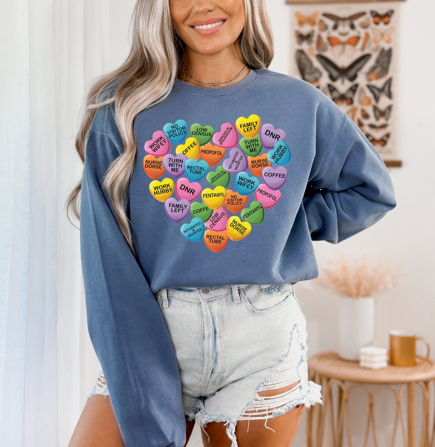 Comfort Color Sweatshirt, Nurse Sweatshirts, Cute Nurse Sweatshirt-newamarketing