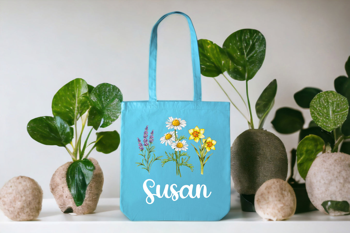 Floral Tote Bag, Personalized Floral Tote Bag, Tote Bag Flowers-newamarketing