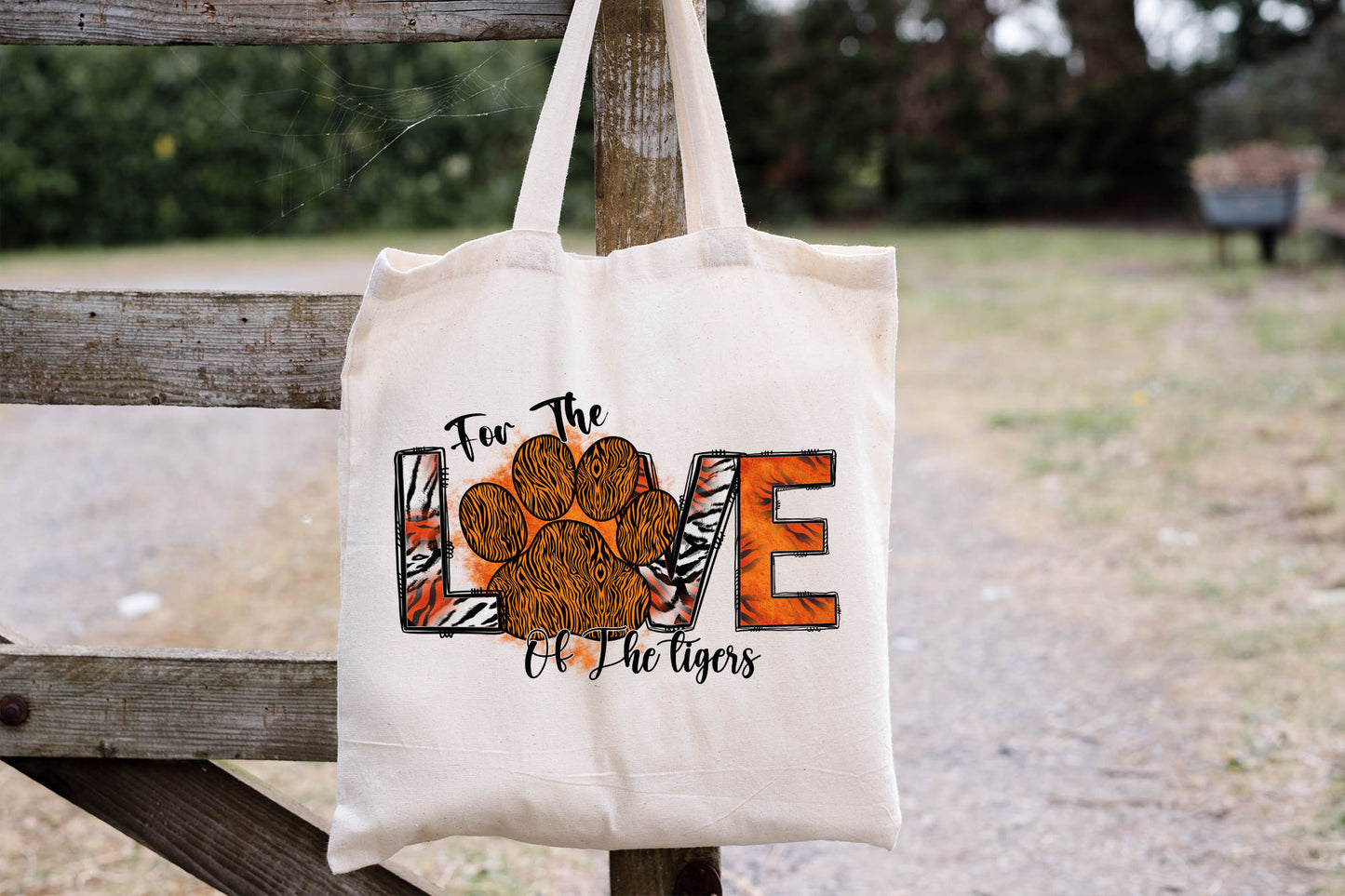 Paw Print Tote Bag, Canvas Tote Bag, Pet Lover Gifts, Tiger Tote-newamarketing