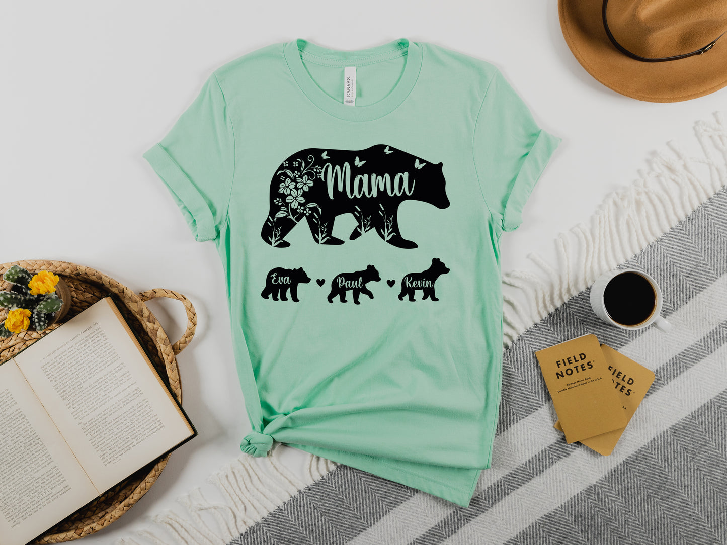 Mama Bear Shirt with Kids Names, Mama Bear Shirt, Custom Mama Bear Shirt-newamarketing