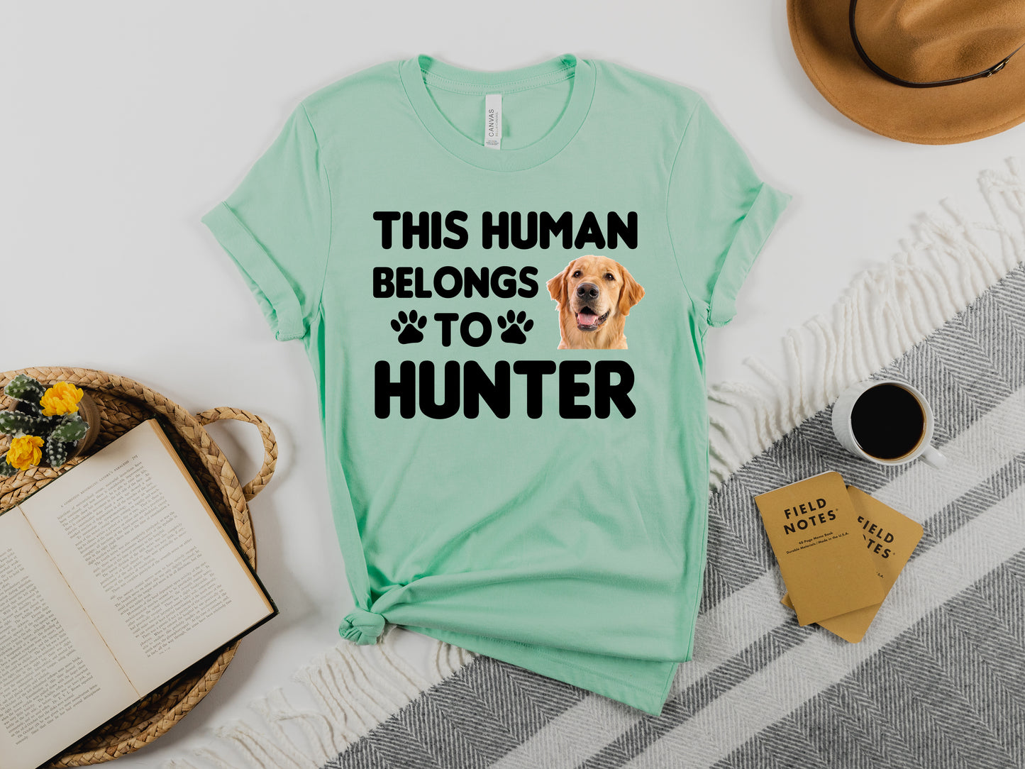 This Human Belongs to Shirt, Custom Photo Pet Shirt, Dog Dad Shirt-newamarketing