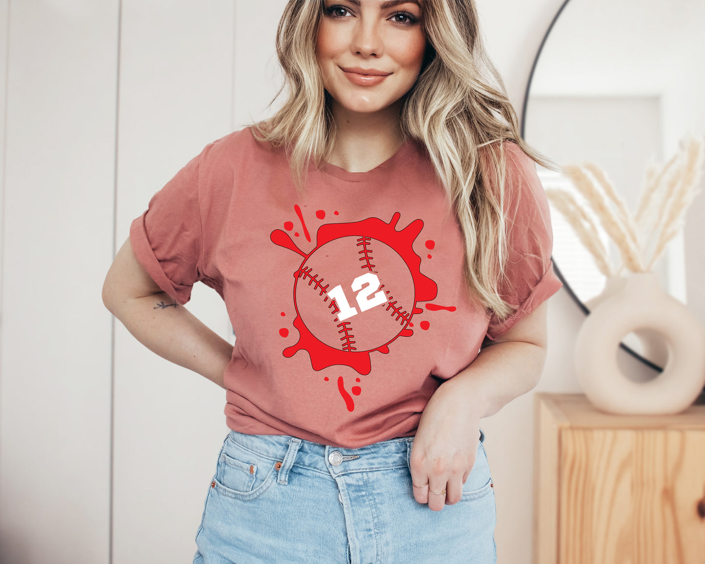 Personalized Baseball Mom Shirt, Baseball Numbers Shirt, Baseball Mom Shirt-newamarketing