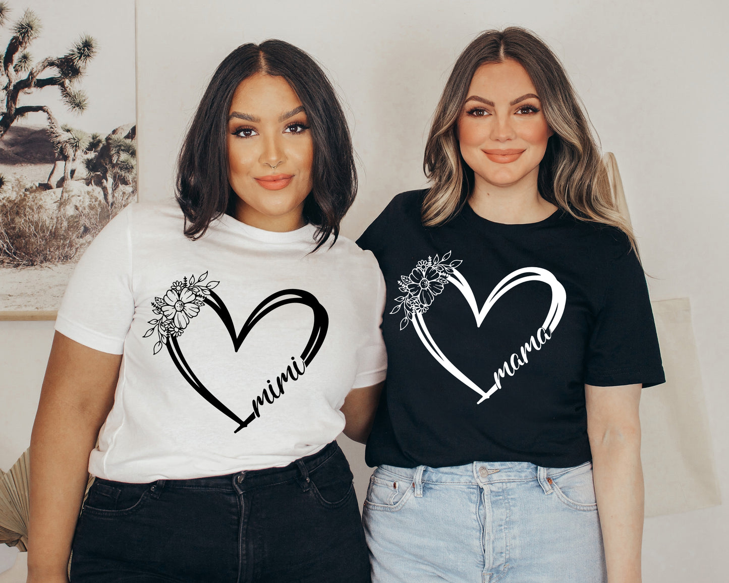 Custom Text Heart Line Shirt, Mom Heart Line Shirt, Personalized Mom Shirt-newamarketing