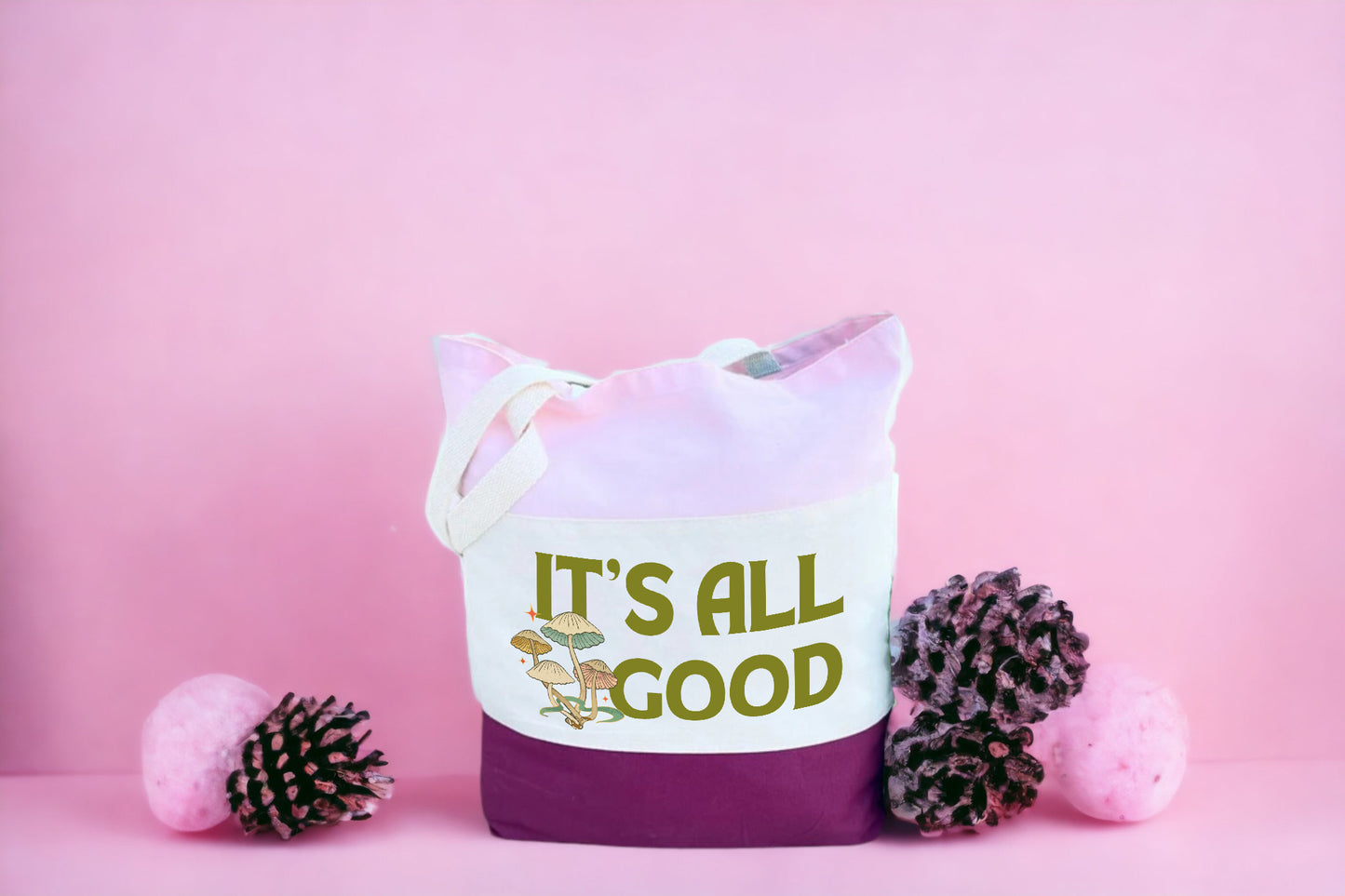 It's All Good Tote Bag, Inspirational Bag, Tri Color Tote Bag-newamarketing