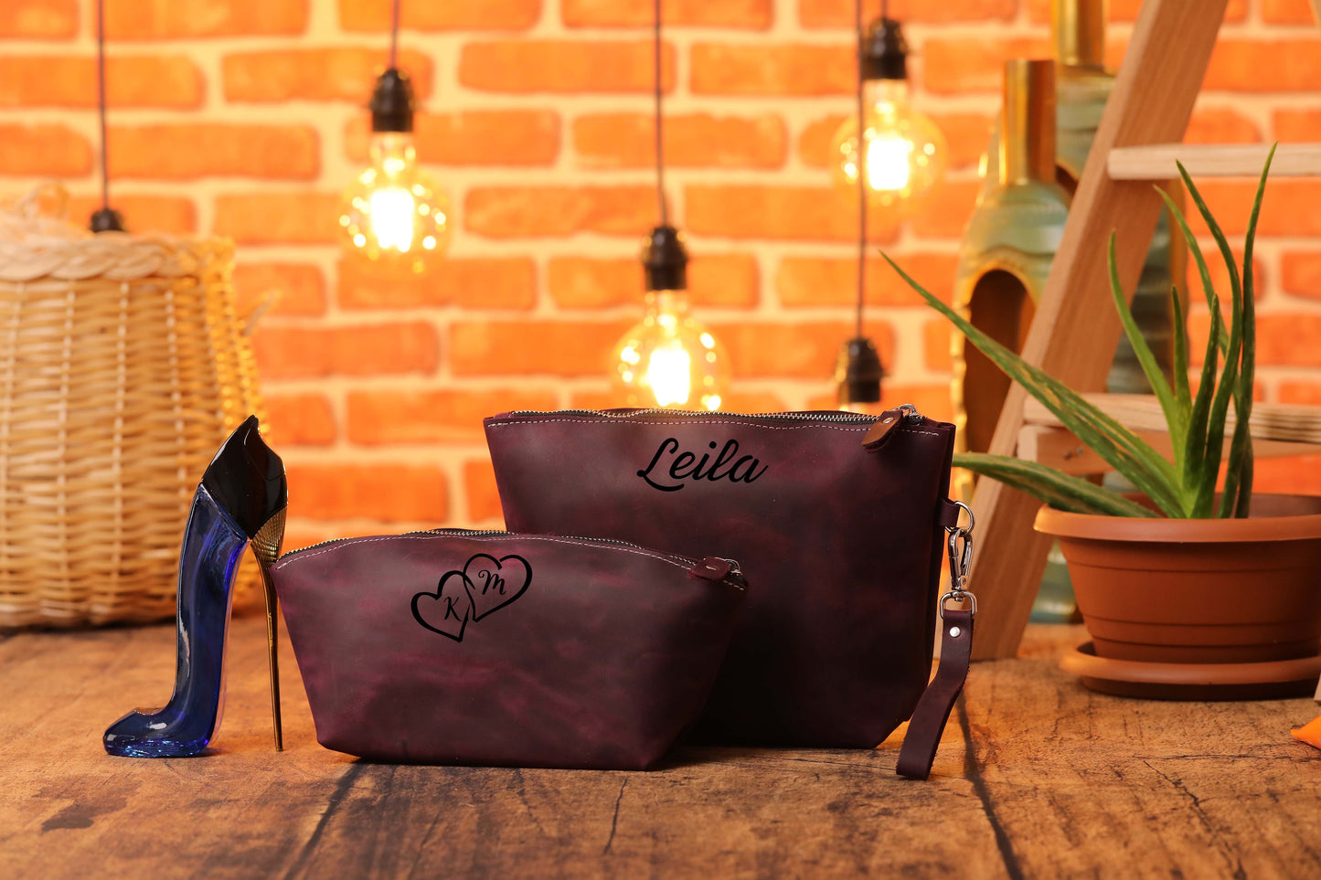 Leather Cosmetic Bags, Leather Toiletry Bag Women's, Leather Makeup Bag-newamarketing