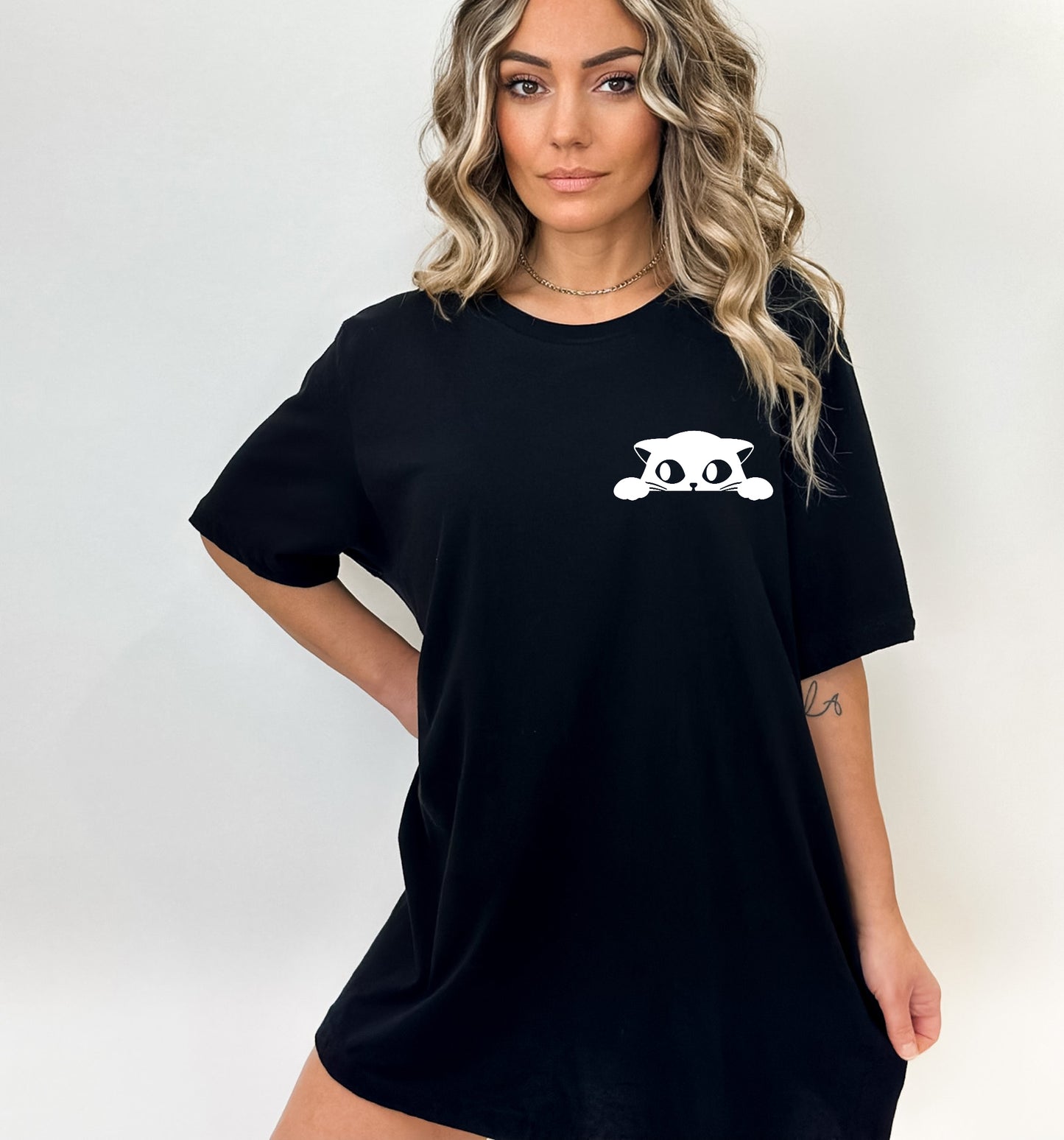 Cat Pocket Shirt, Black Cat Shirt, Cat Shirt-newamarketing