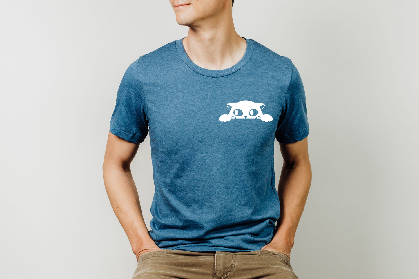 Cat Pocket Shirt, Black Cat Shirt, Cat Shirt-newamarketing