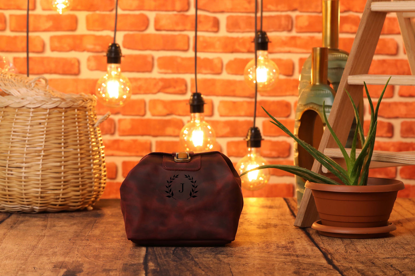Women Dopp Kit, Toiletry Bag Women, Leather Cosmetic Bag