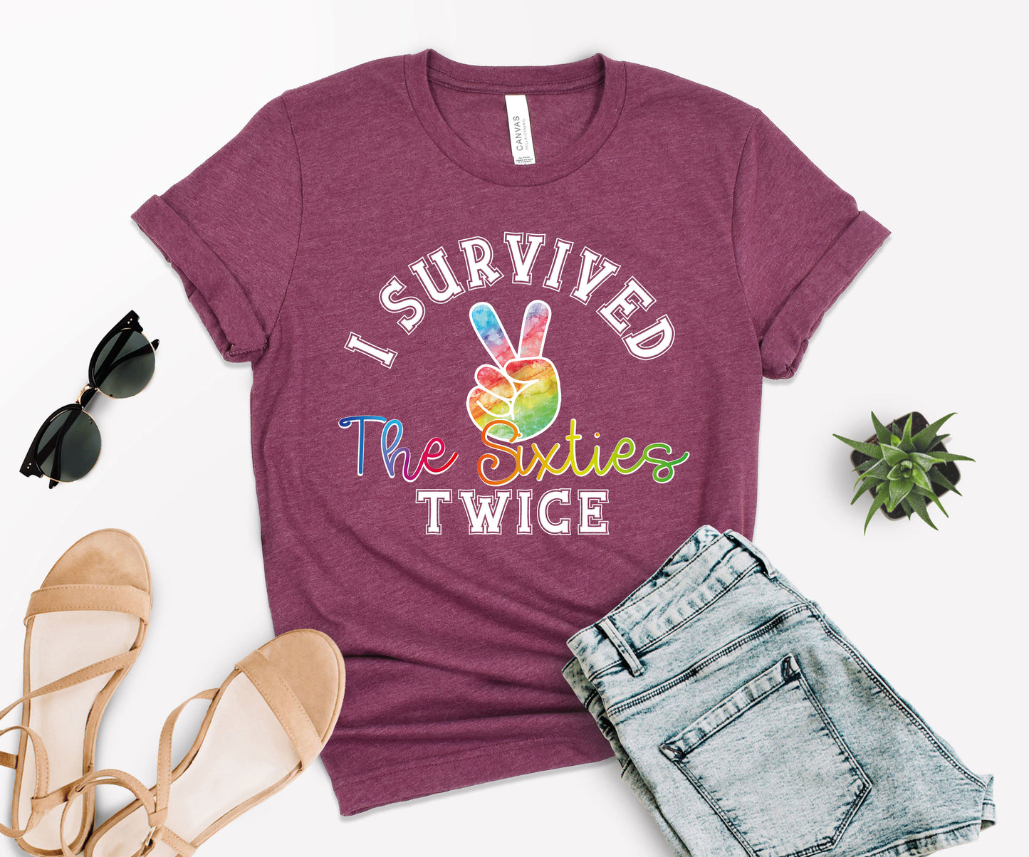 I Survived The 60s Twice T-Shirt, 60th Birthday T-Shirt, Birthday Shirts-newamarketing
