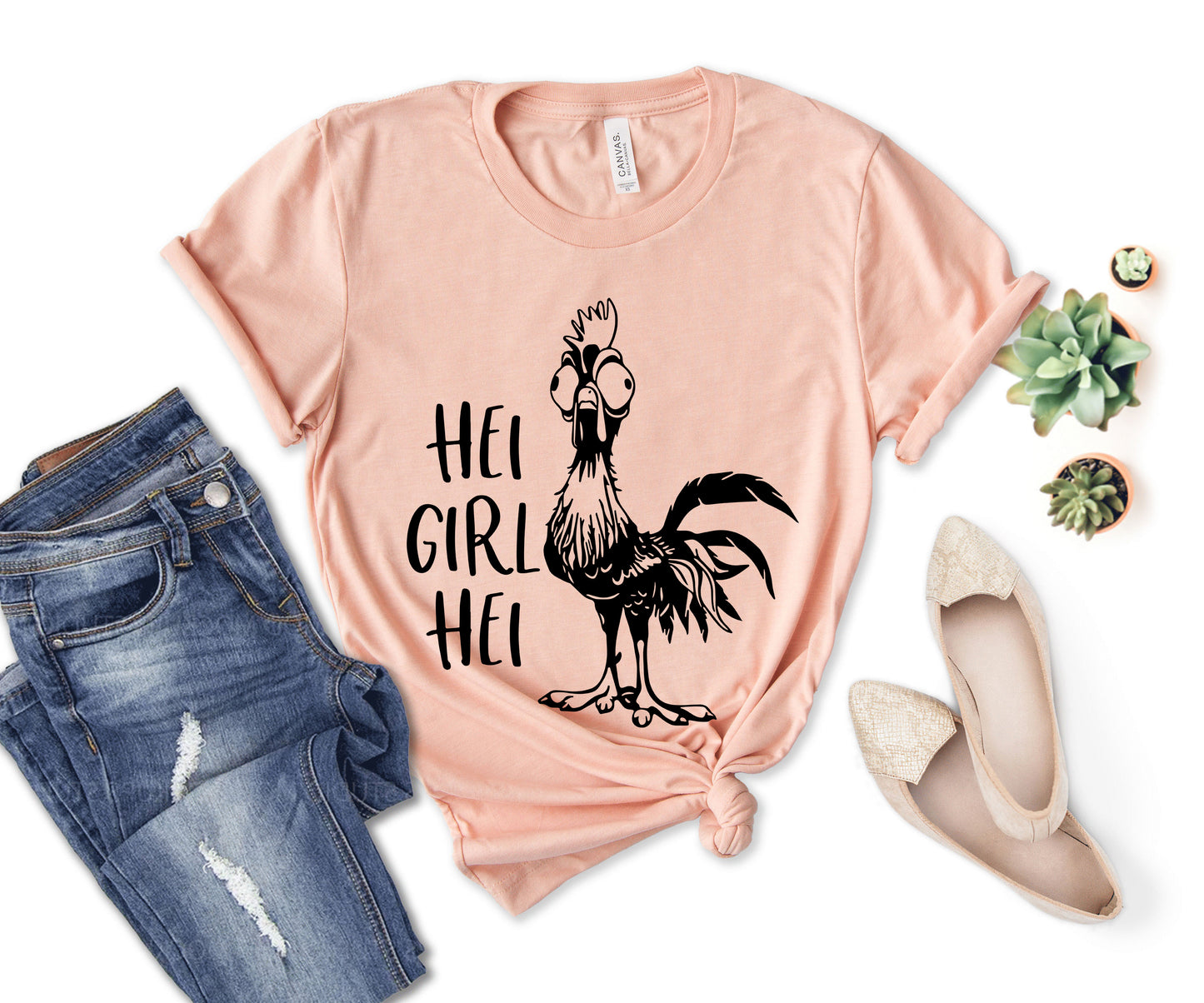 Disney Hei Hei Shirt, Moana Hei Hei Shirt, Hei Hei Chicken T-shirt-newamarketing