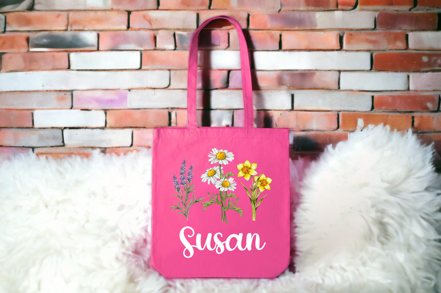 Floral Tote Bag, Personalized Floral Tote Bag, Tote Bag Flowers-newamarketing