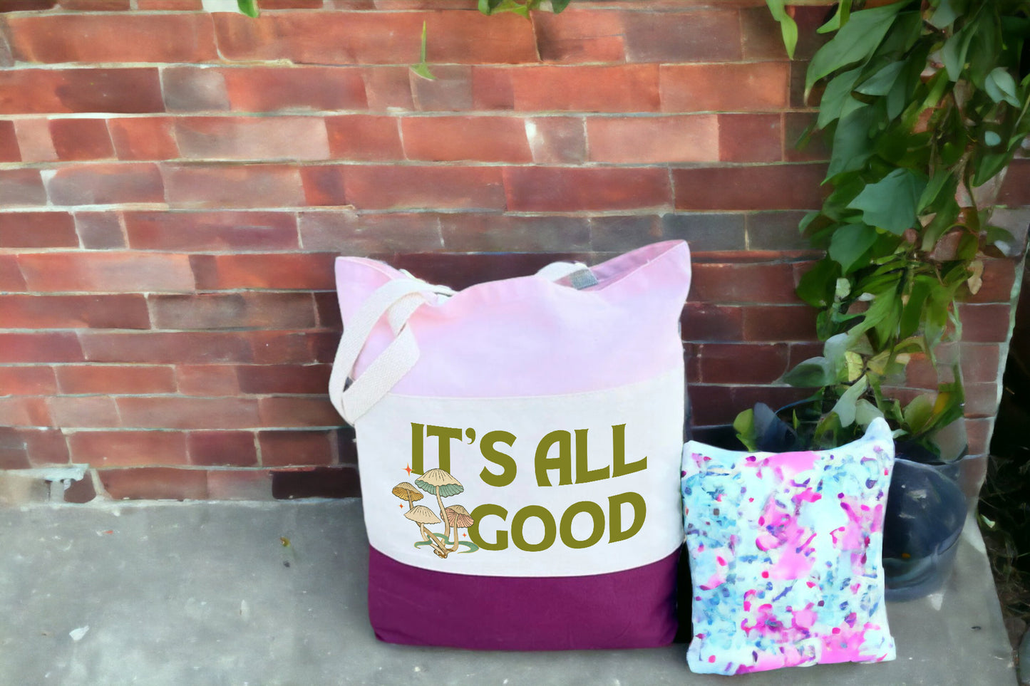 It's All Good Tote Bag, Inspirational Bag, Tri Color Tote Bag-newamarketing