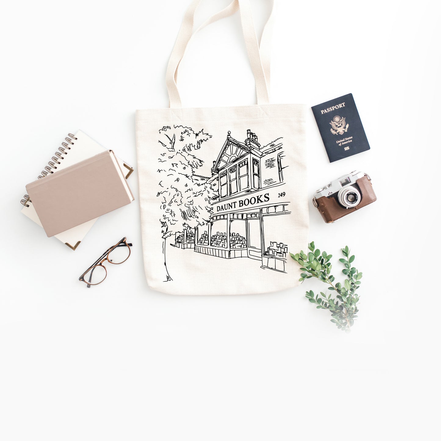 Books Tote Bag, Daunt Books Tote Bag, Tote Bags for Book Lovers-newamarketing