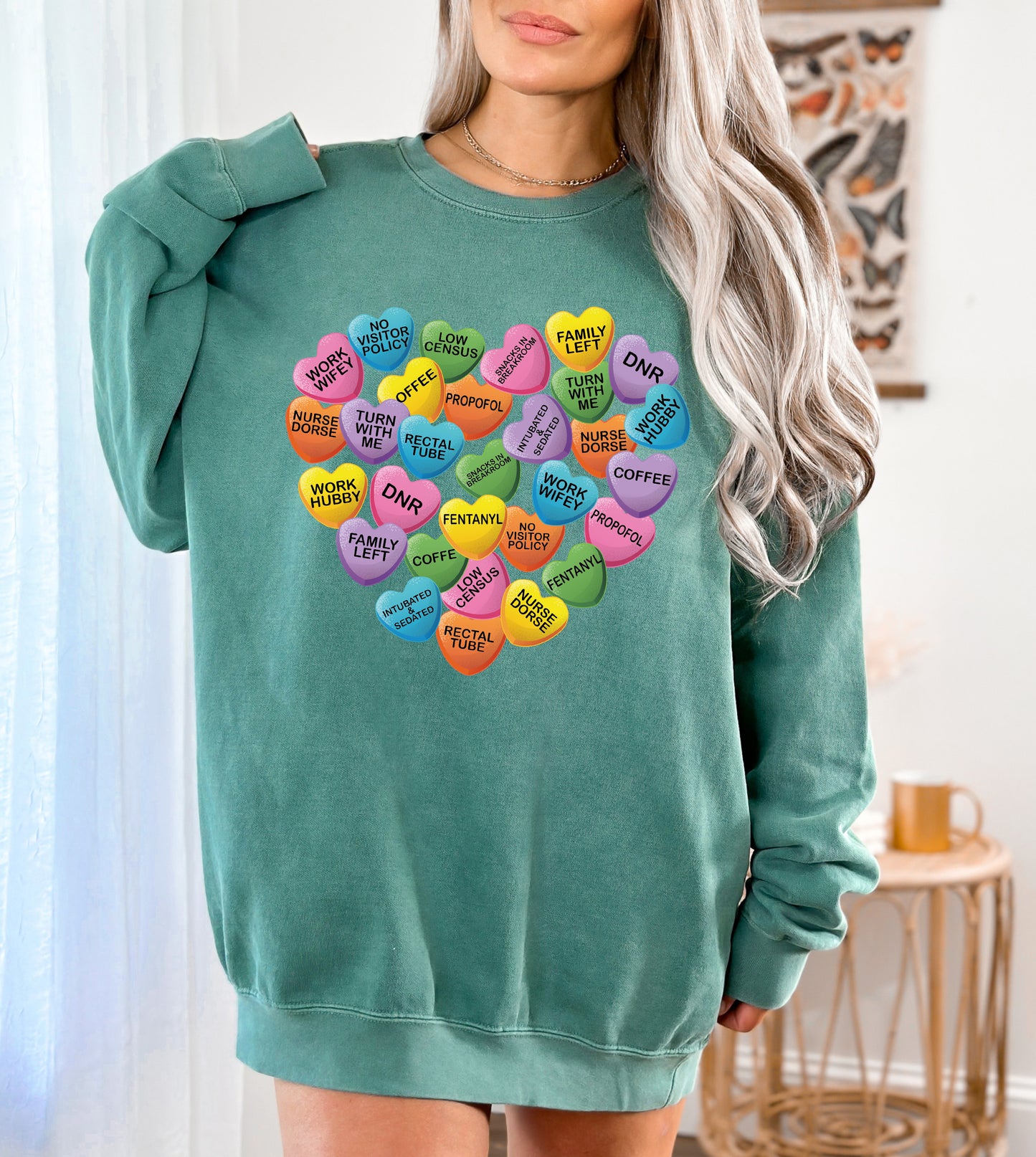 Comfort Color Sweatshirt, Nurse Sweatshirts, Cute Nurse Sweatshirt-newamarketing