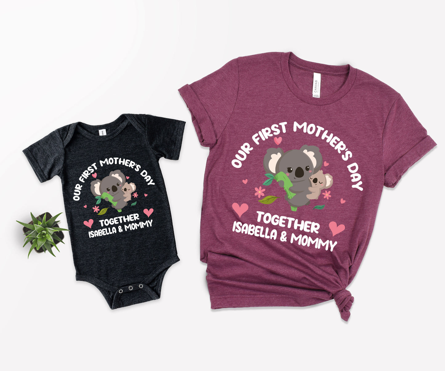 Our First Mothers Day Together Shirts, Personalized Mother's Day Shirts, Mothers Day Matching Outfits-newamarketing