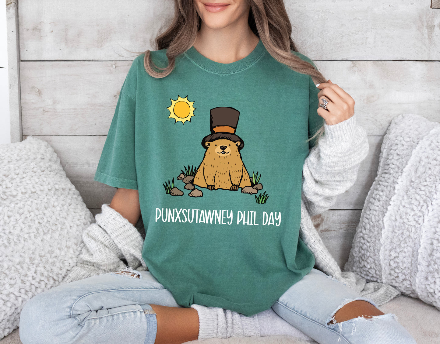 Comfort Color T-Shirts, Punxsutawney Phil Shirt, Groundhog Day Shirts-newamarketing