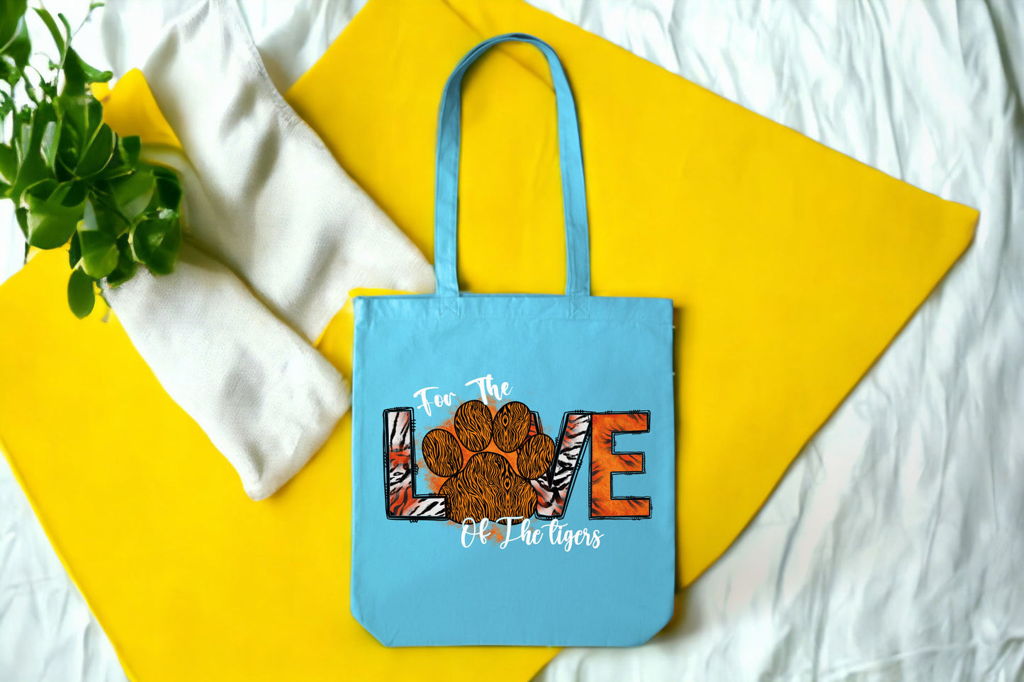 Paw Print Tote Bag, Canvas Tote Bag, Pet Lover Gifts, Tiger Tote-newamarketing