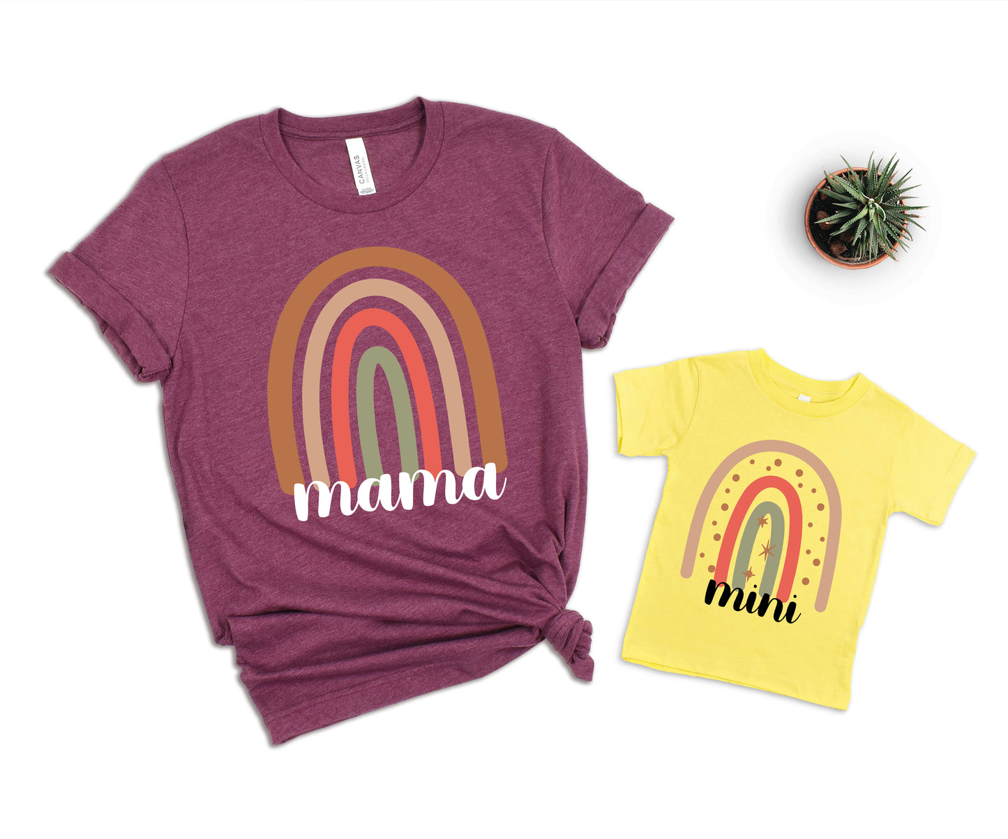 Mama And Mini Matching Shirts, Mama Rainbow Shirt, Cute Rainbow Shirt-newamarketing