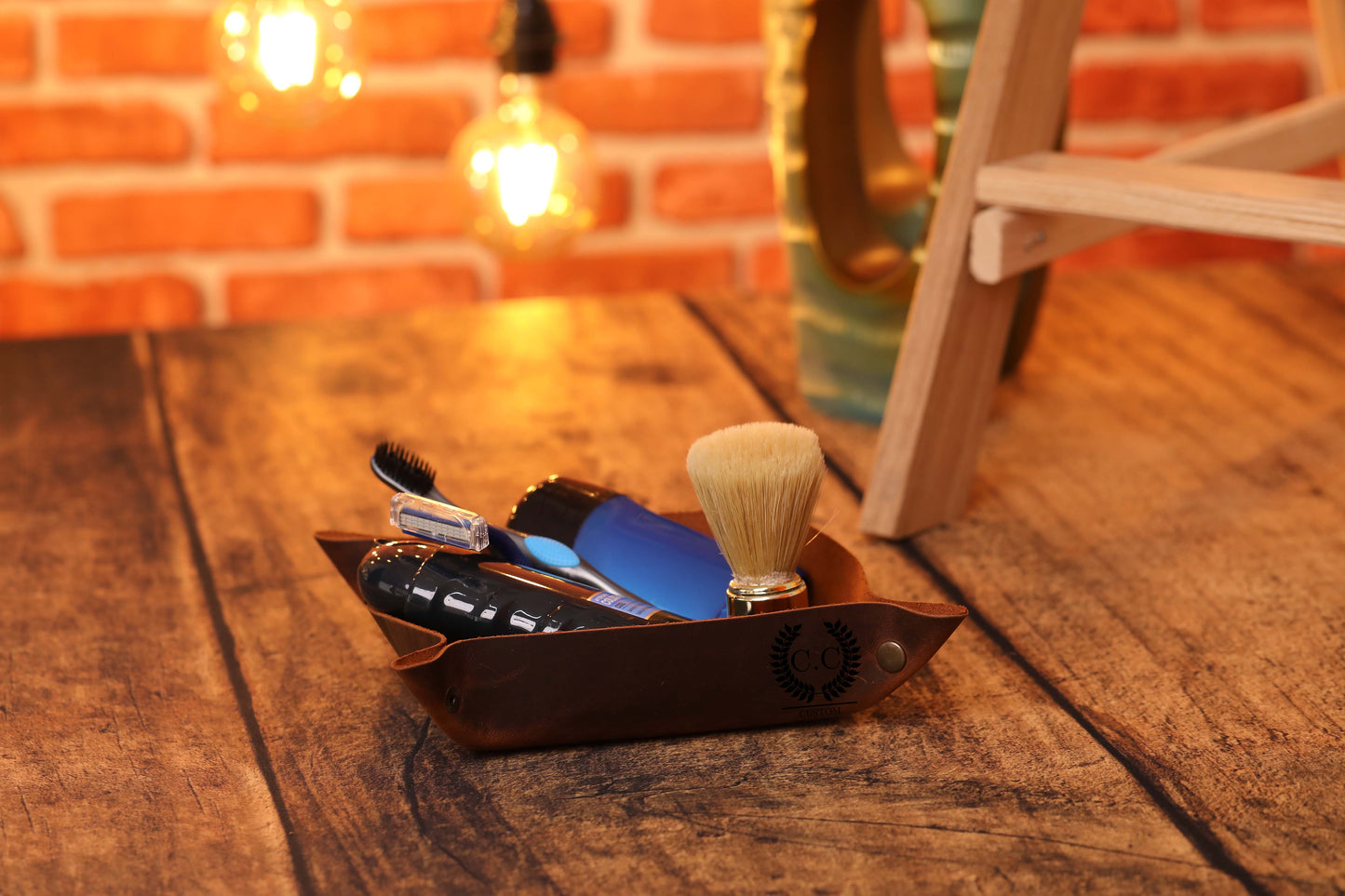 Leather Desk Tray, Leather Valet Tray, Custom Leather Tray-newamarketing