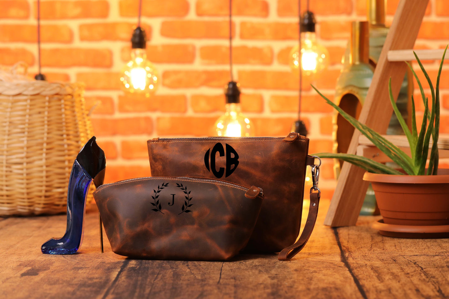 Leather Cosmetic Bags, Leather Toiletry Bag Women's, Leather Makeup Bag-newamarketing
