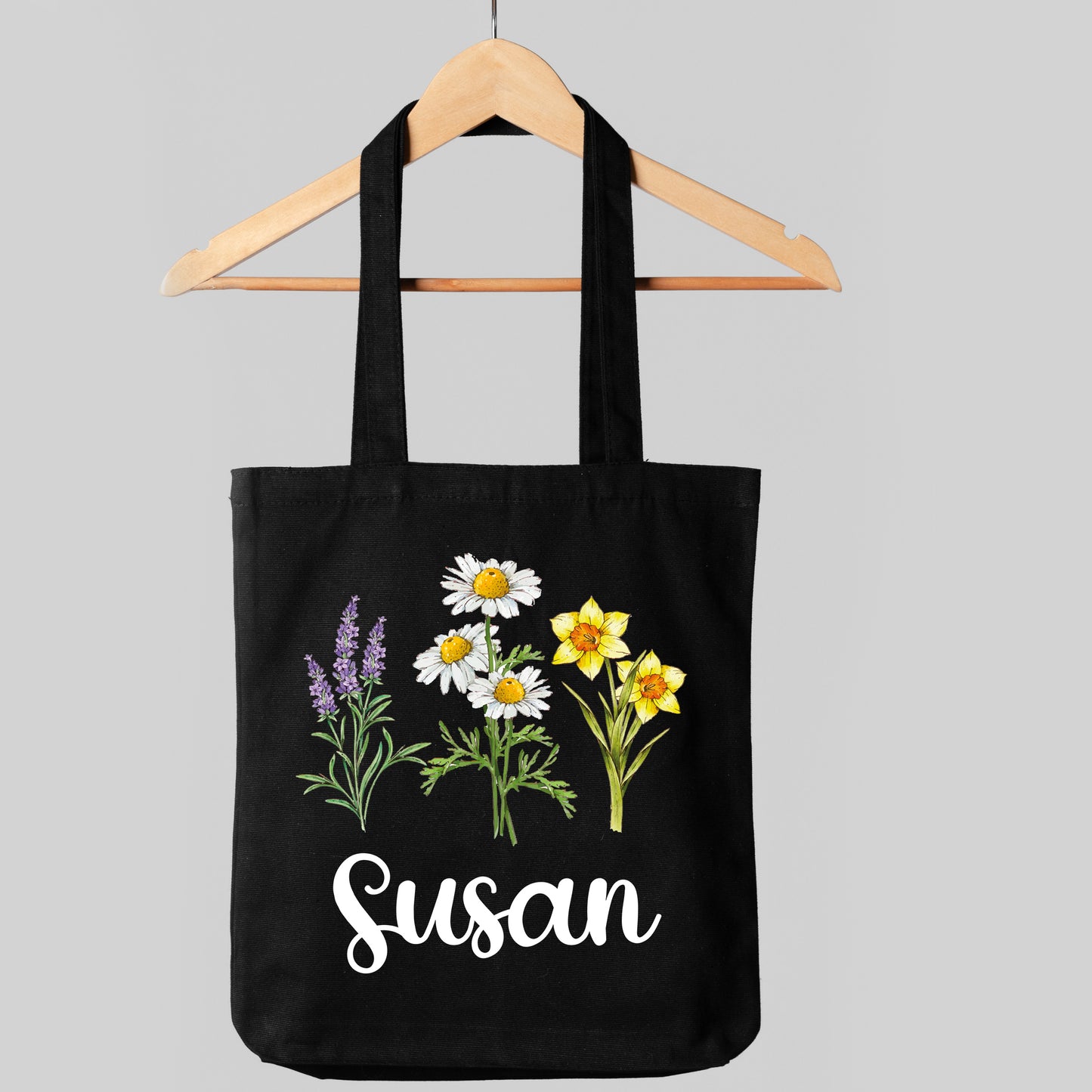 Floral Tote Bag, Personalized Floral Tote Bag, Tote Bag Flowers-newamarketing