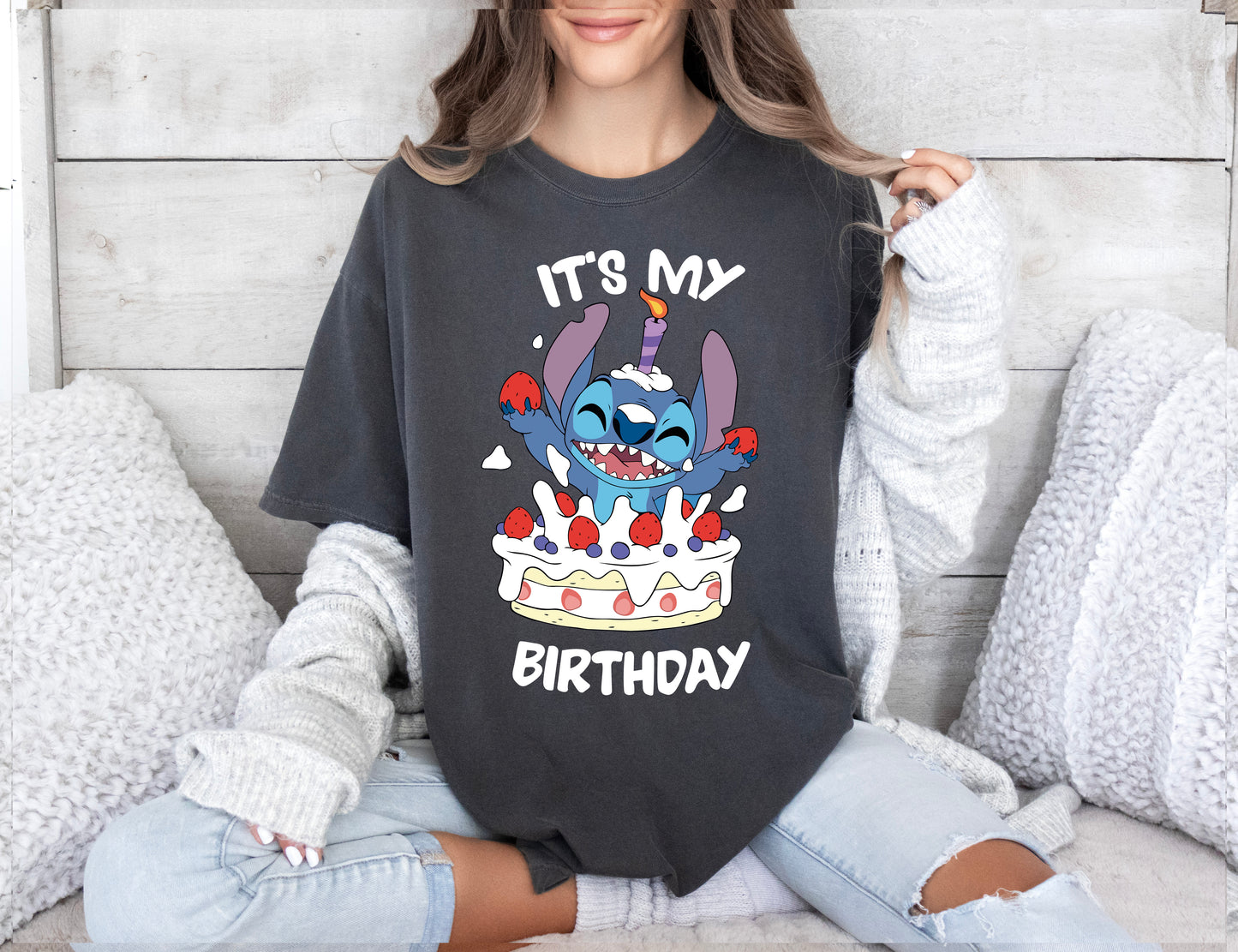 Comfort Color T-Shirt, Its My Birthday Stitch Shirt, Disney Stitch Birthday Shirt-newamarketing