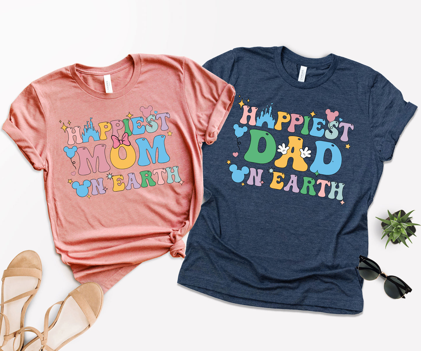 Happiest Mom on Earth Shirt, Happiest Dad Shirt, Disney Family Tees-newamarketing
