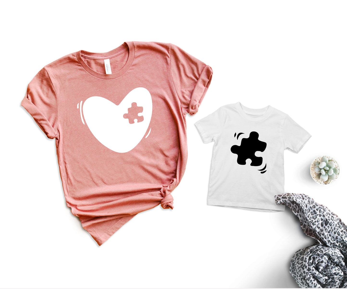 Mommy And Me Matching T-Shirts, Heart Missing Piece, Coming Home Outfit-newamarketing