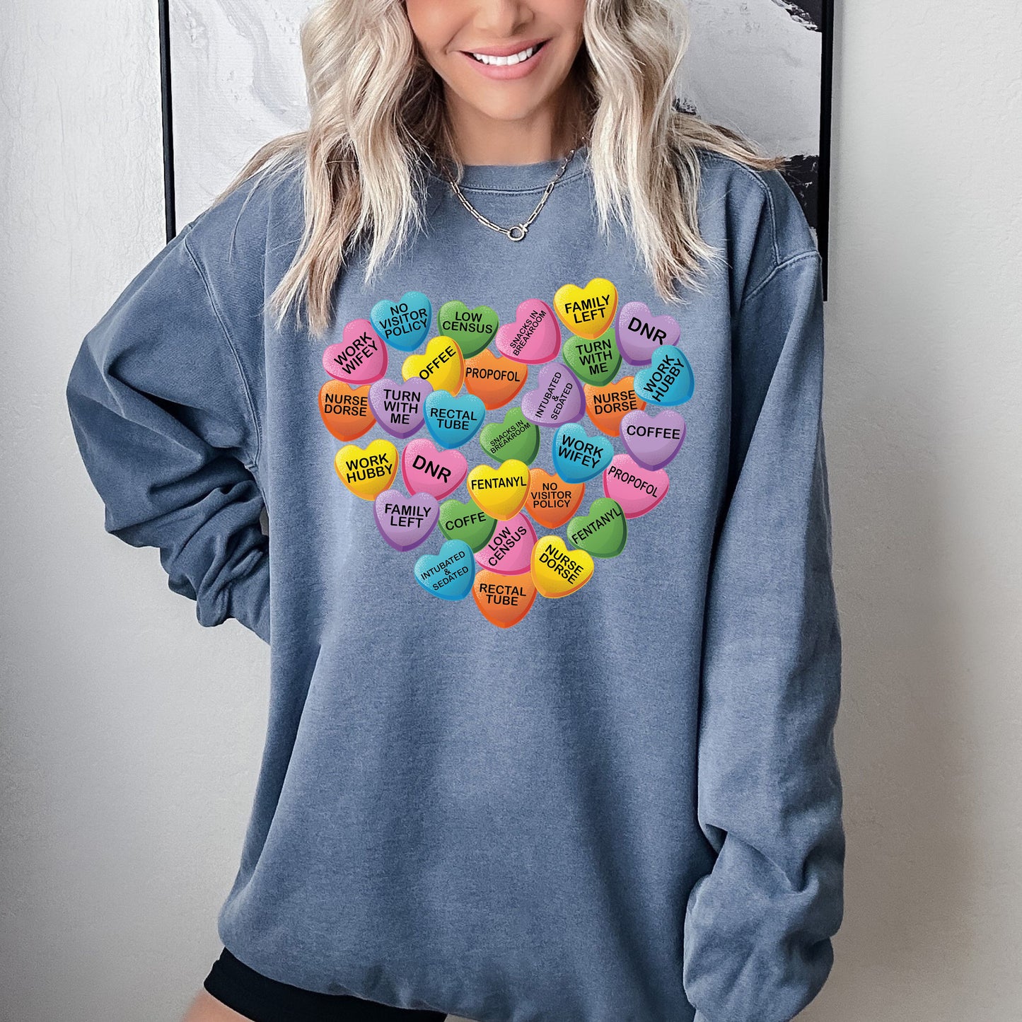 Comfort Color Sweatshirt, Nurse Sweatshirts, Cute Nurse Sweatshirt-newamarketing