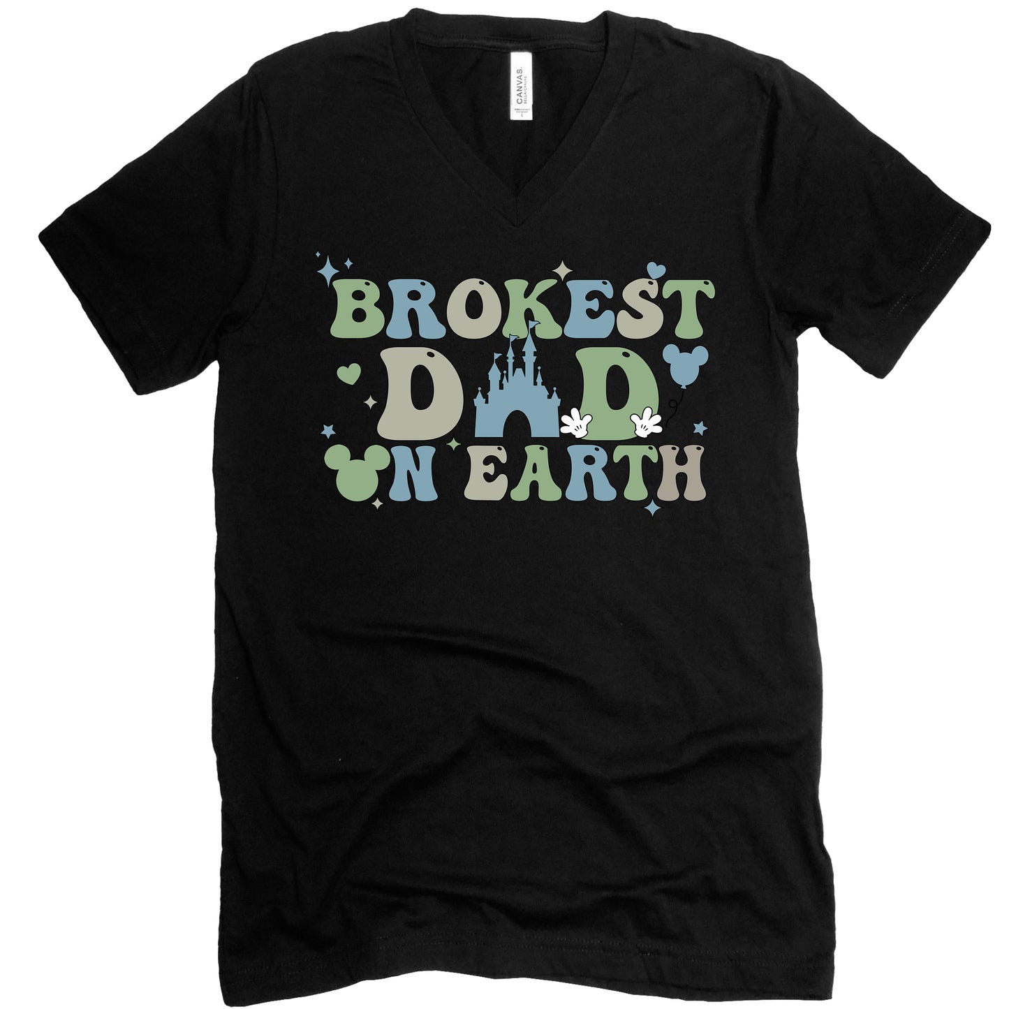 Brokest Dad on Earth Shirt, Broke Disney Shirt, Mouse Ears Dada Shirt-newamarketing