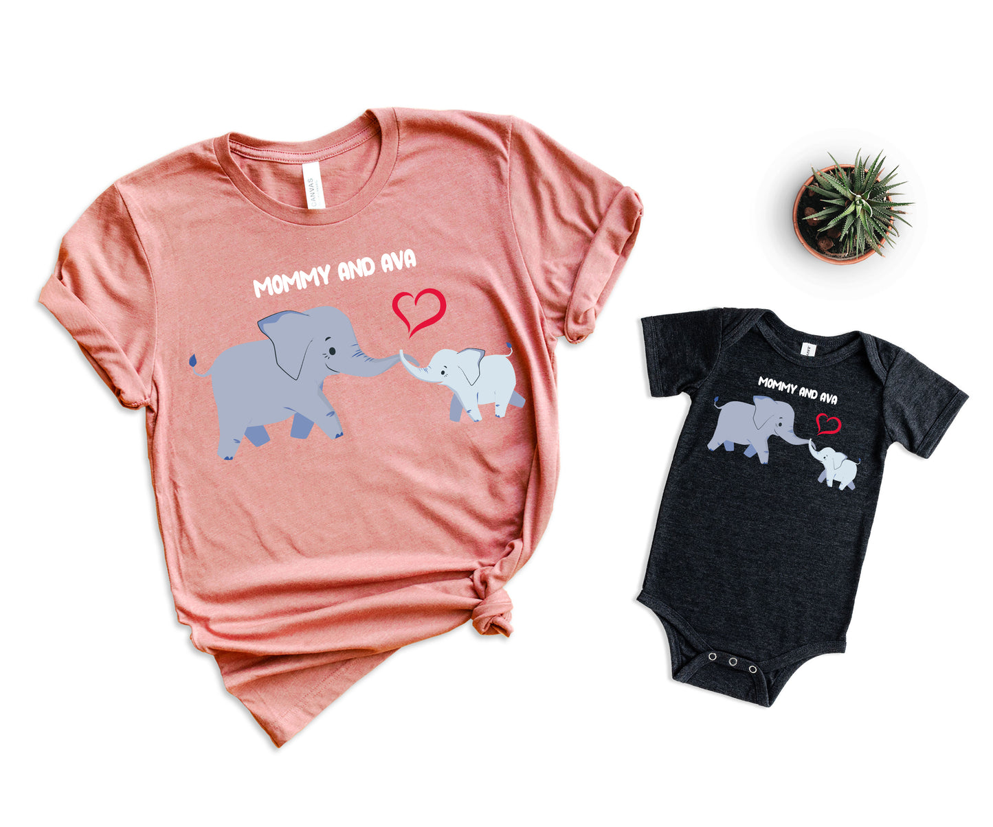 Mother's Day Matching Shirt, Elephant Matching Mommy Shirt, Mother's Day Shirt-newamarketing