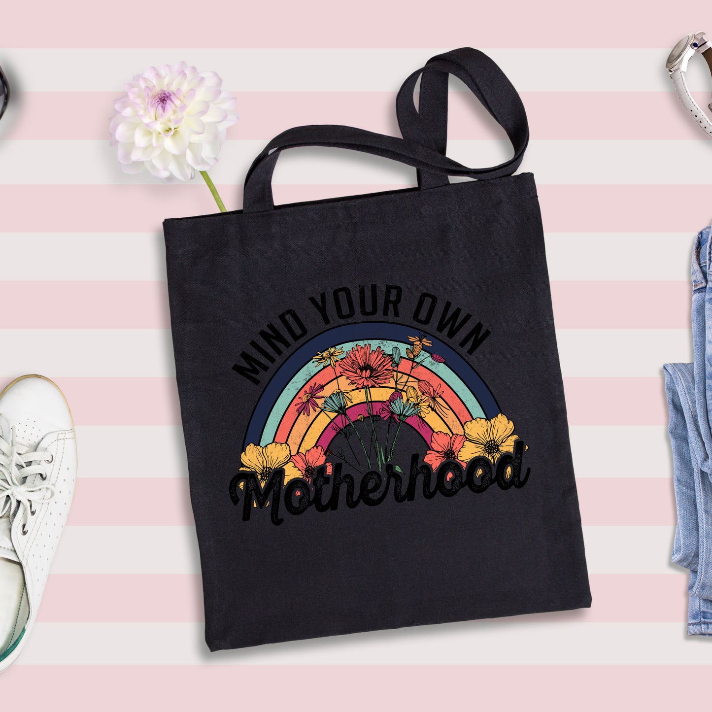 Mind Your Own Motherhood Tote Bag, Mom Life Tote Bag, Motherhood Bag-newamarketing