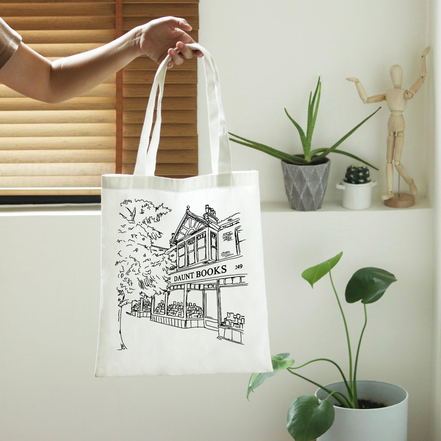 Books Tote Bag, Daunt Books Tote Bag, Tote Bags for Book Lovers-newamarketing